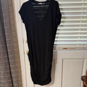 T-shirt ruched  V-Neck Dress